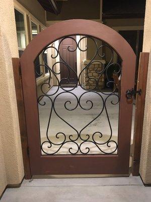 Refinished gate for a customer