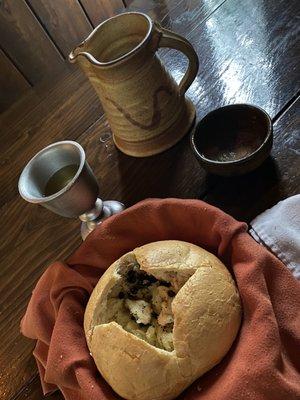 Meed, water and some kinda bread