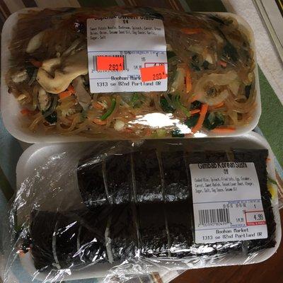 Jap chae and gimbap - always delicious and reasonably priced