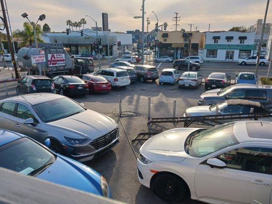 From the top of the stairs you can see all the amazing inventory from casey premium cars