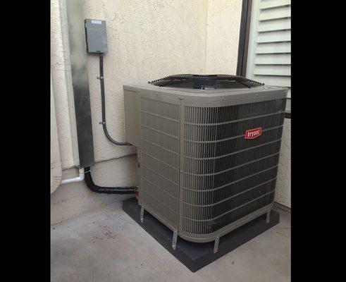 High efficiency condenser installed