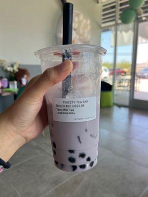 Taro Milk Tea with boba