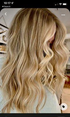 Beautiful balayage and blonde hair all done by Terry Carlson