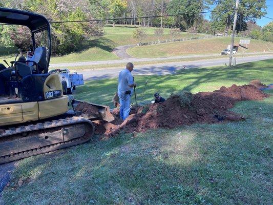 Martins found the pipe connecting septic tank to drain field was broken and filled with years of debris.