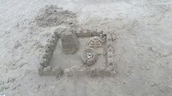 Our wittle sandcastle!