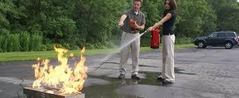 Live fire extinguisher training