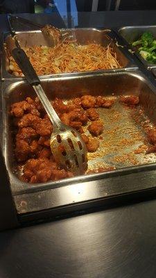 Ask for fresh orange chicken. It is great!