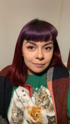 Purple bangs!