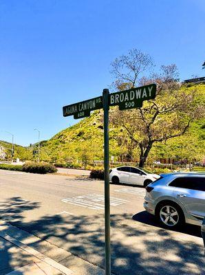 Located where Laguna Canyon and Broadway St. meet.