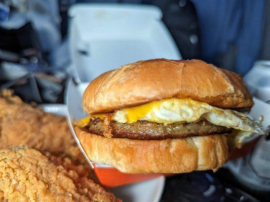 breakfast sausage croissant