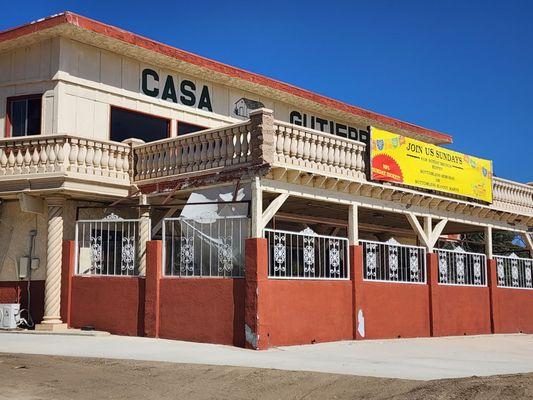 Exterior view of restaurant from the street