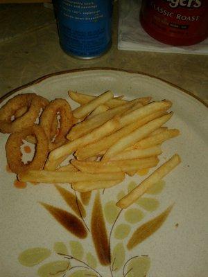 This is Burger King Grandview's idea of an order of large onion rings. How pathetic.