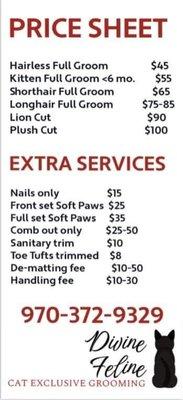 Price list