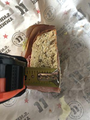 1.5 inches of bread