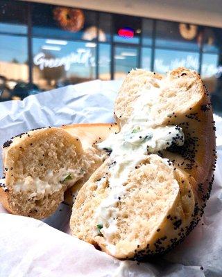 Poppyseed Bagel + Scallion Cream Cheese