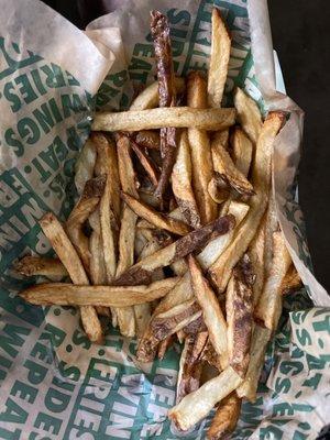 Burnt french fries