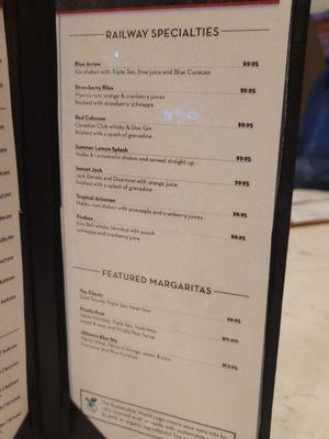 Pub menu