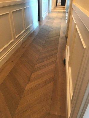 New hardwood flooring installation