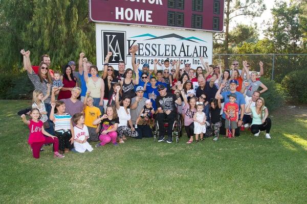 Kessler Alair Insurance's first bat a thon for the Be Perfect Foundation.