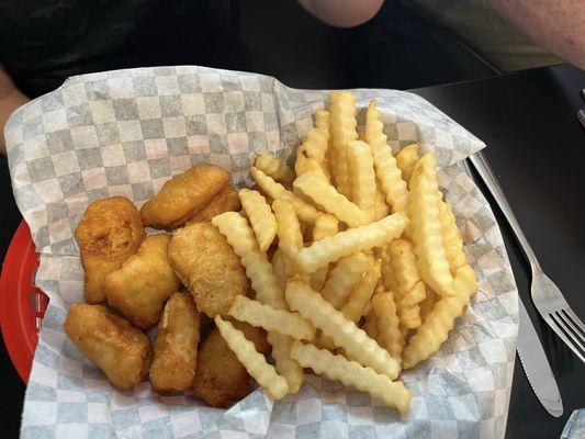 Chicken nuggets and fries