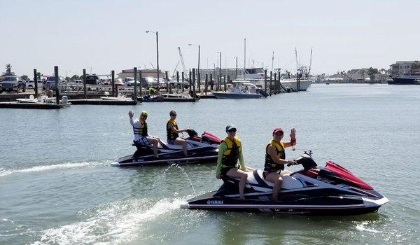 Family fun in Port Aransas! Jet Ski rentals. Rates starting as low at 95/hr.