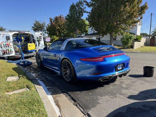 Beautiful 911 Targa ceramic coated maintenance client