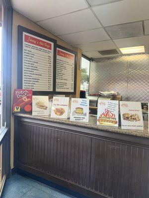 Menu and front counter