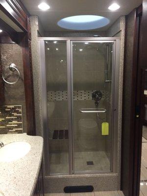 Monaco Diplomat shower is as good as a home shower,