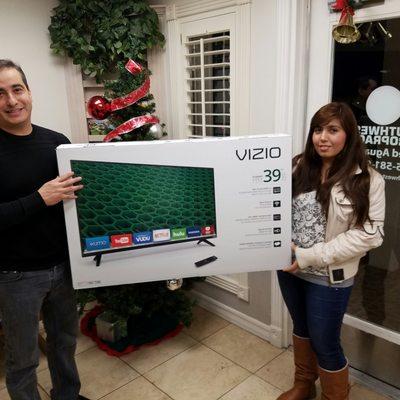 Winner of the Big Screen TV contest! Congratulations!