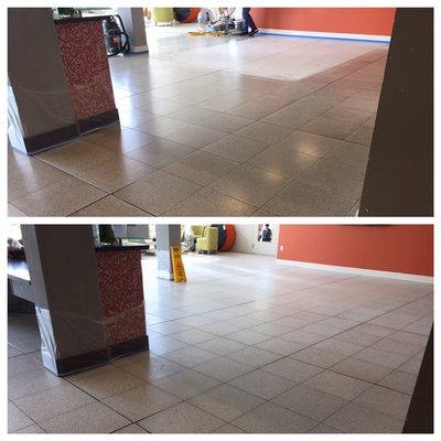 Terrazzo floor restoration!! No wax's or topicals