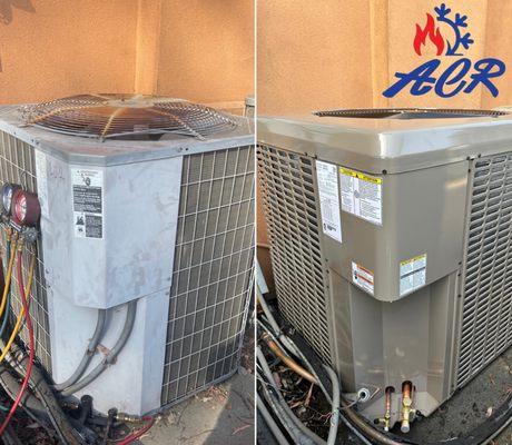 BEFORE & AFTER. YORK CONDENSING UNIT SWAP OUT