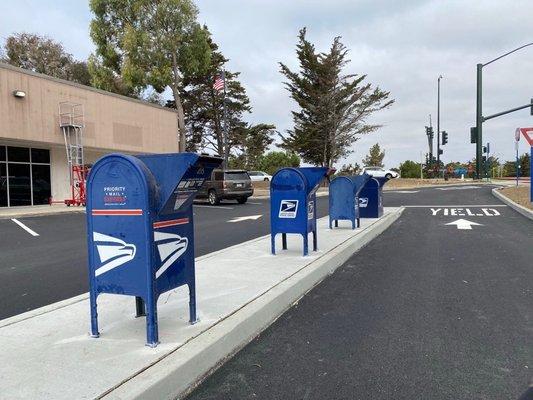 New drive up drop off mailboxes