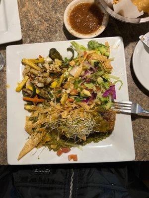 Blackened Salmon with avocado salad