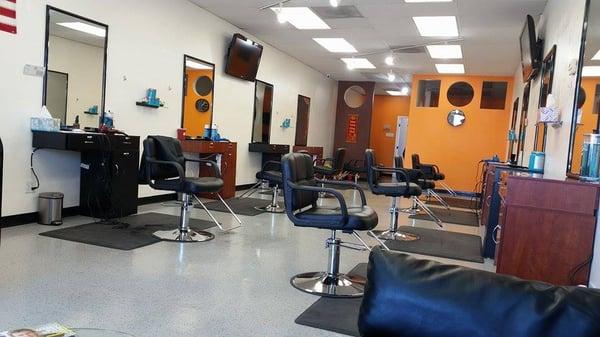 The inside of Happy Barber 3, the third of the happy barber chain.