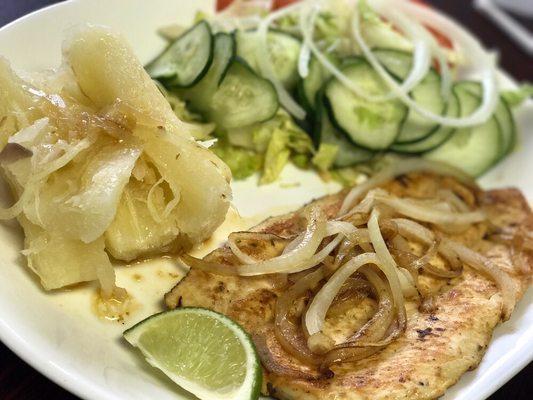 Grilled Chicken - Yuca mojo and cucumber salad