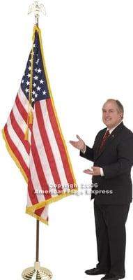 Floor Stand Flag Sets for Office, Courtroom, Civic Organization, School or Church