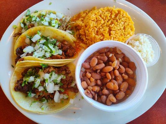 3 Taco platter