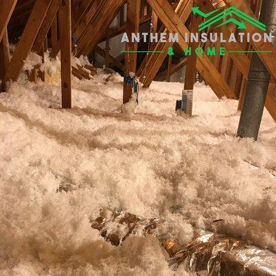 Loose fill blown in fiberglass insulation upgrade - insulation contractor in woodstock - Anthem Insulation & Home