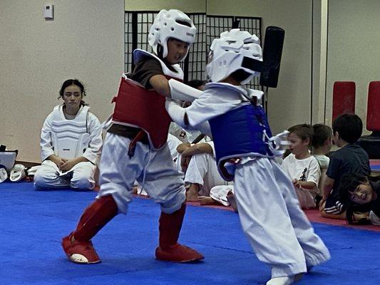 Friday kids class sparring session