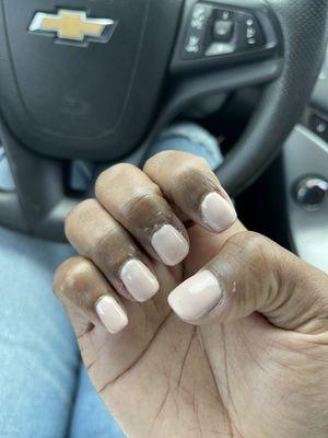 Gel mani. I took this picture minutes after leaving the salon