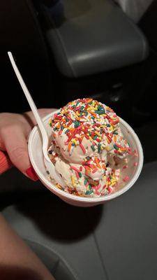 Heath crunch with rainbow sprinkles