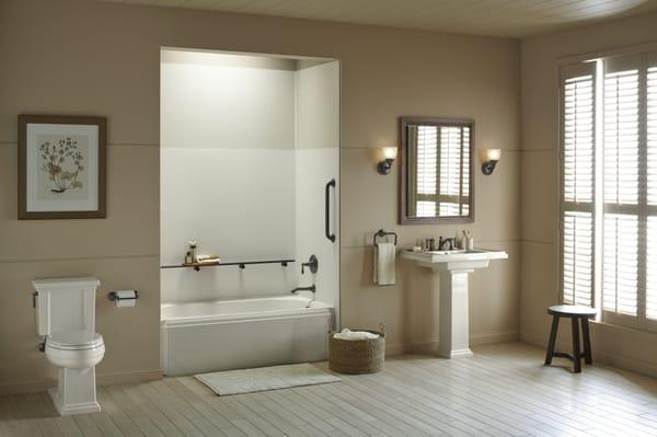 Design with a vision - yours. Look to KOHLER for a collection style that will unify your bathroom space.