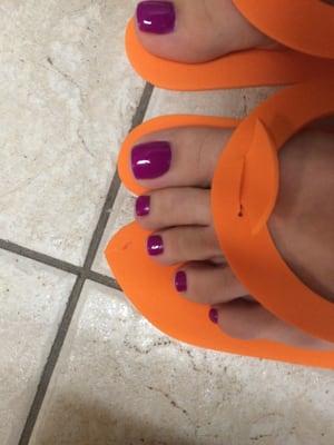 Flip the phone. My toenails are crooked and not even the same length. Horrible