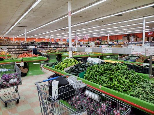 The inside layout of the store.