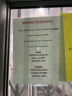 CVS notice