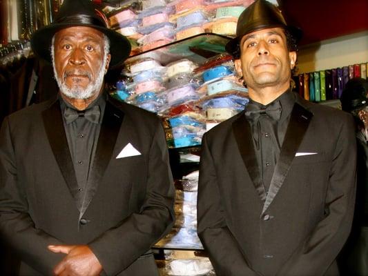 Actor John Amos and his son, director KC Amos prepare for the 2015 Oscars at Tuxedo Junction.  KC's film Mercy For Angels is in store now.