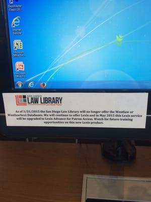 No more Westlaw :(