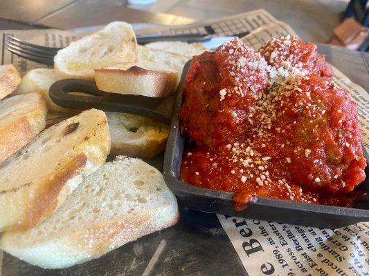 Wood fire meatballs