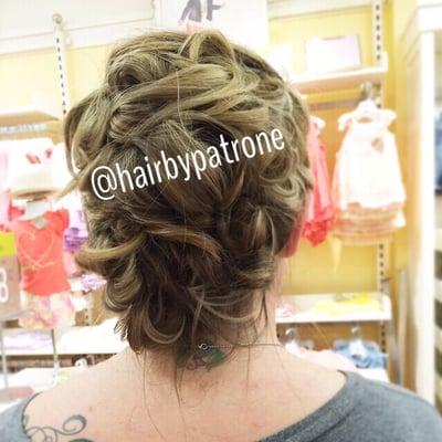 Beautiful bridal hair at Tangles Salon.