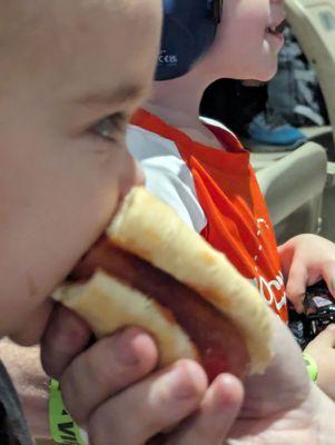 Nothing better than a hot dog at the Monster truck rally